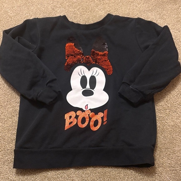 Disney Other - Disney Black and Orange Minnie Mouse Boo Sweatshirt